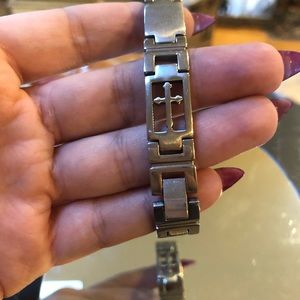 Silver Cross Bracelet